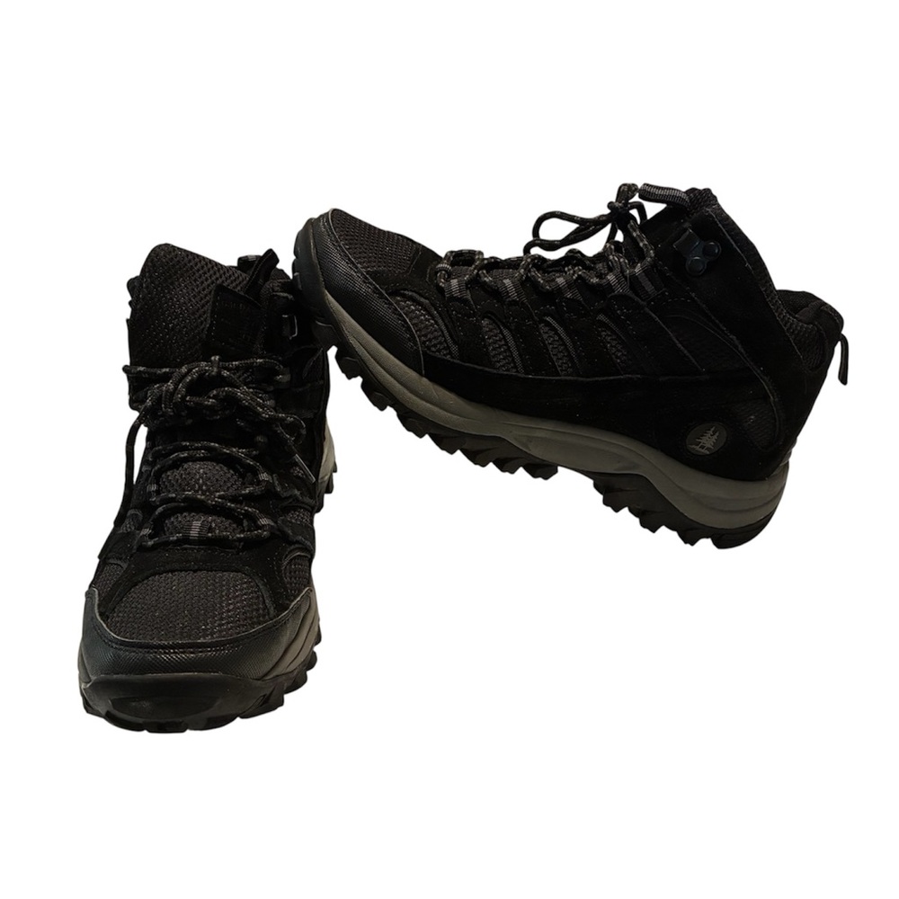 G.H. Bass Black Leather Hiking Boots Men’s US 8 – Rugged Moc-Toe Trail Ready